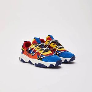 New Men's Javi Chaos Casual Shoes Low Top Blue/Yellow/Red Brand New!